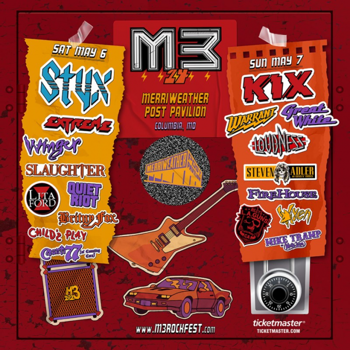 M3 Rock Festival - 2 Day Pass at Styx Concert
