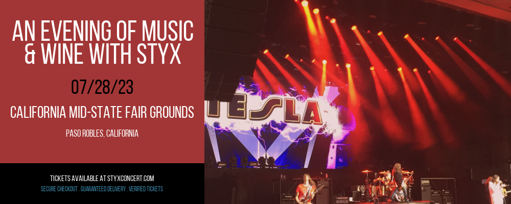 An Evening of Music & Wine with Styx at Styx Concert tickets An Evening of Music & Wine with Styx at Styx Concert